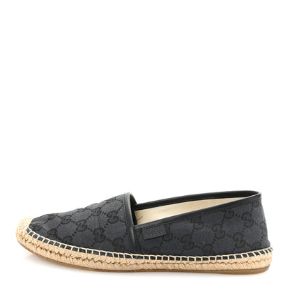 Gucci Monogram Espadrilles 38 Black 1 of 10
