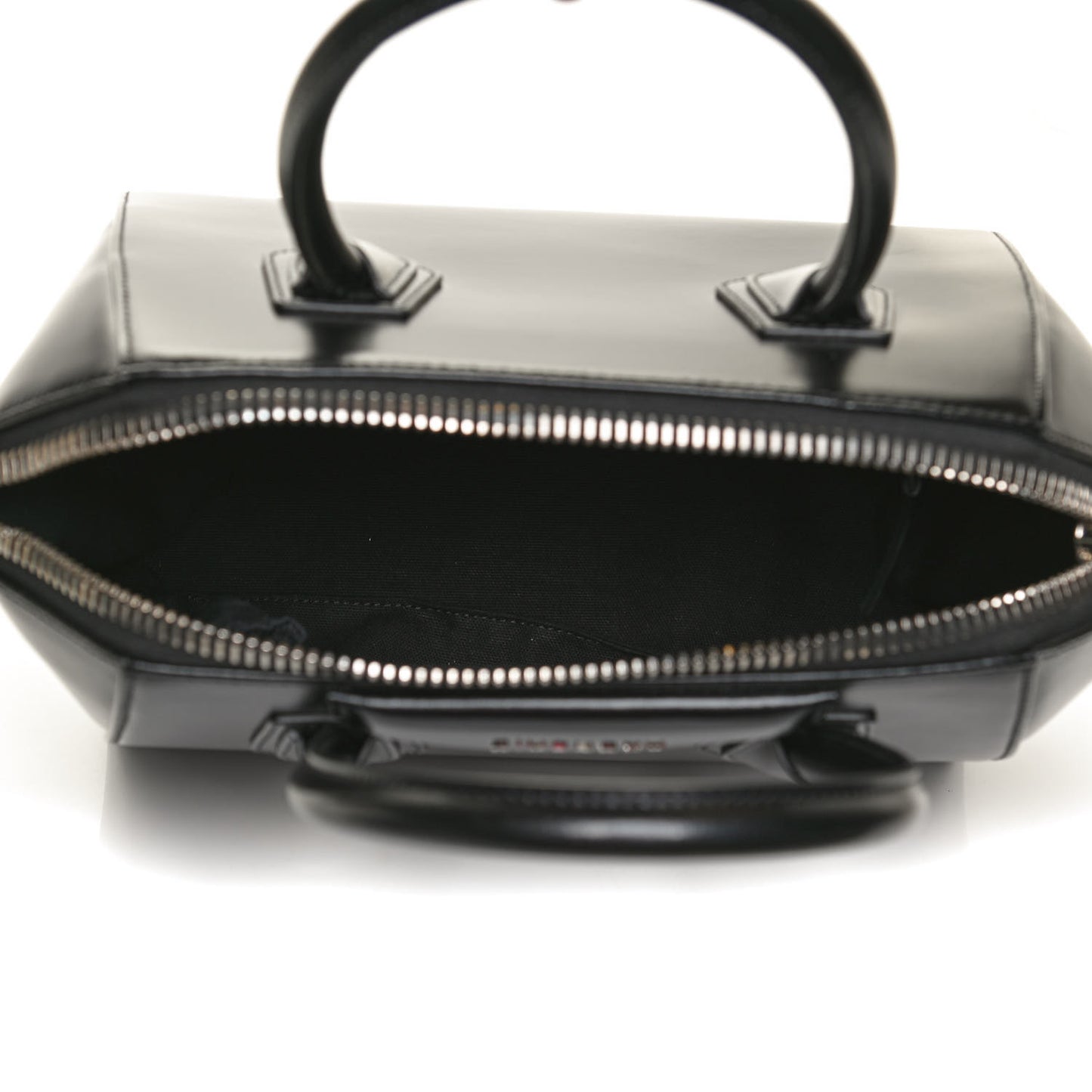 Shiny Lord Calfskin Small Antigona Black