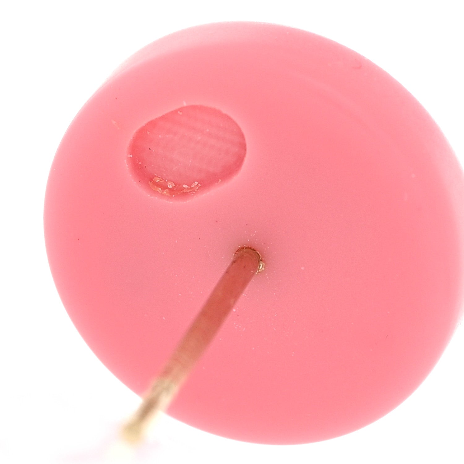 Chanel Resin Crystal Chain CC Round Earrings Gold Pink 5 of 6