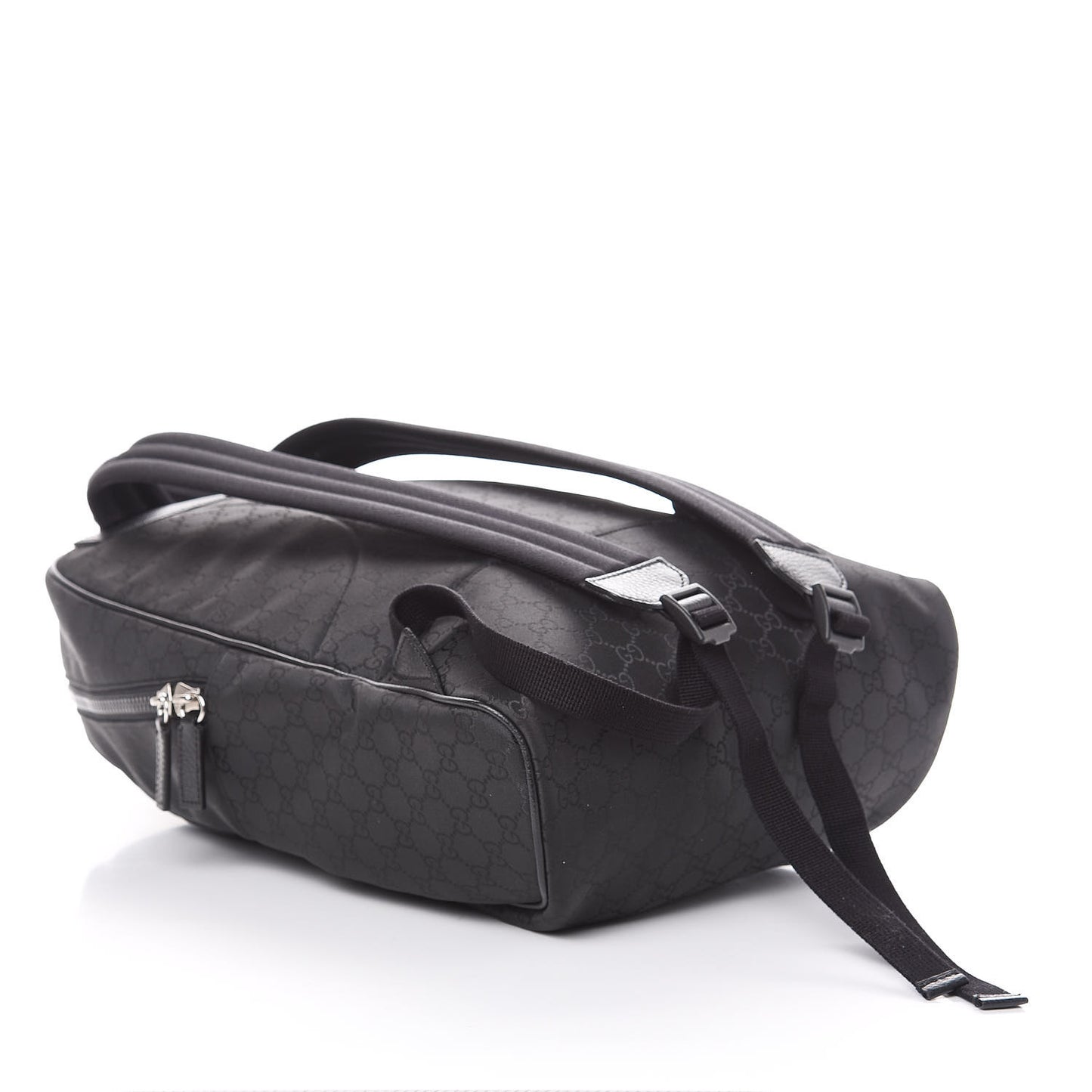 Nylon Monogram Slim Backpack Black