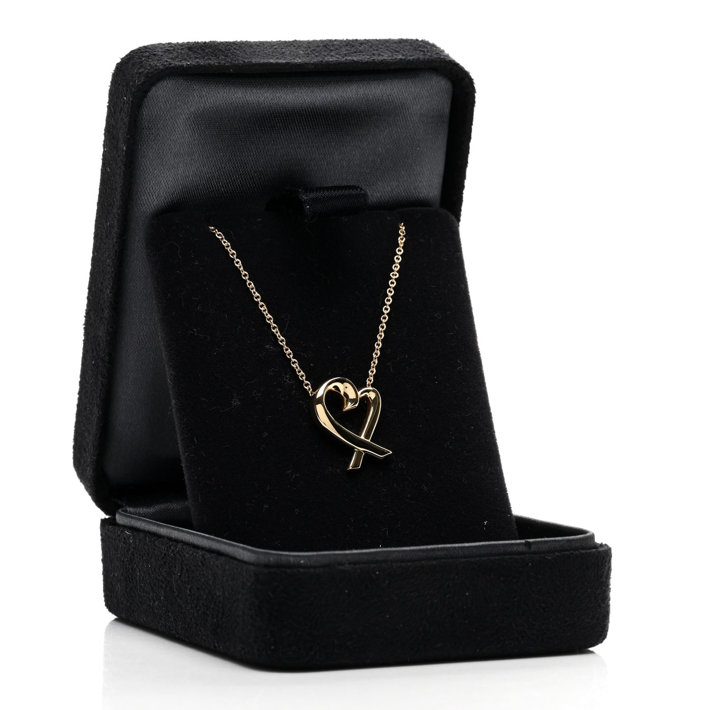 18K Yellow Gold Small Paloma Picasso Loving Heart Pendant Necklace