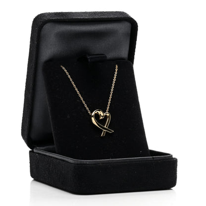 Tiffany 18K Yellow Gold Small Paloma Picasso Loving Heart Pendant Necklace 5 of 5