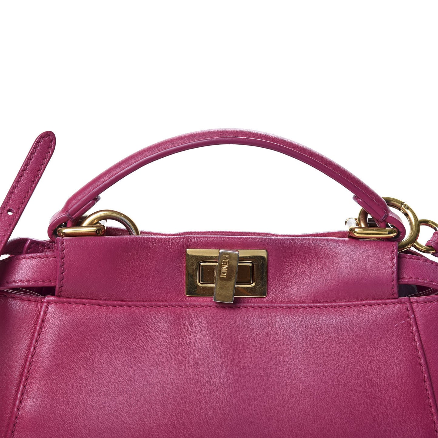 Nappa Mini Peekaboo Iconic Satchel Magenta