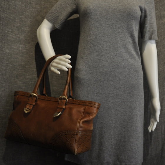 Leather Guccissima Signoria Medium Tote