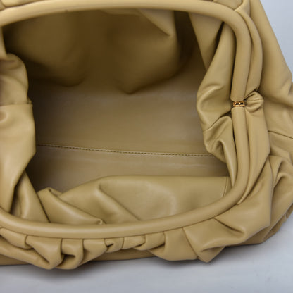 Bottega Veneta Smooth Butter Calf The Pouch Oversized Clutch Tapioca 5 of 6