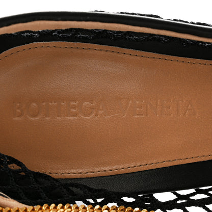 Bottega Veneta Mesh Calfskin Stretch Chain Strap 90mm Pumps 39.5 Black 7 of 9
