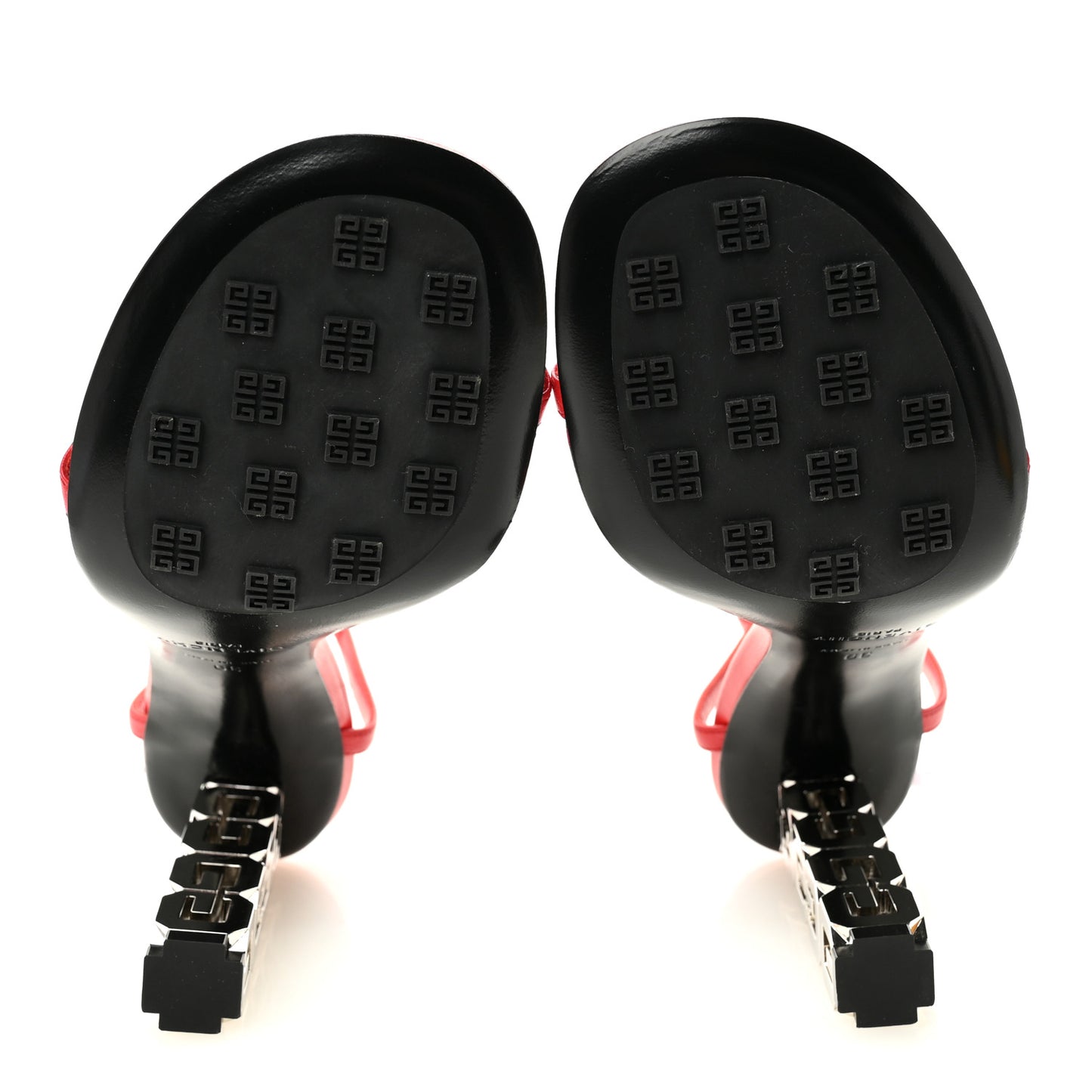 Smooth Nappa G Cube 105mm Sandals 39 Red