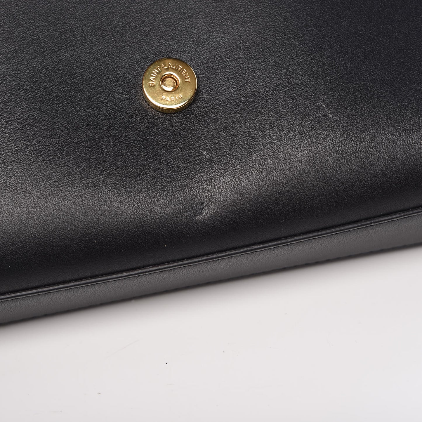 Smooth Calfskin Small Classic Monogram Kate Tassel Satchel Black