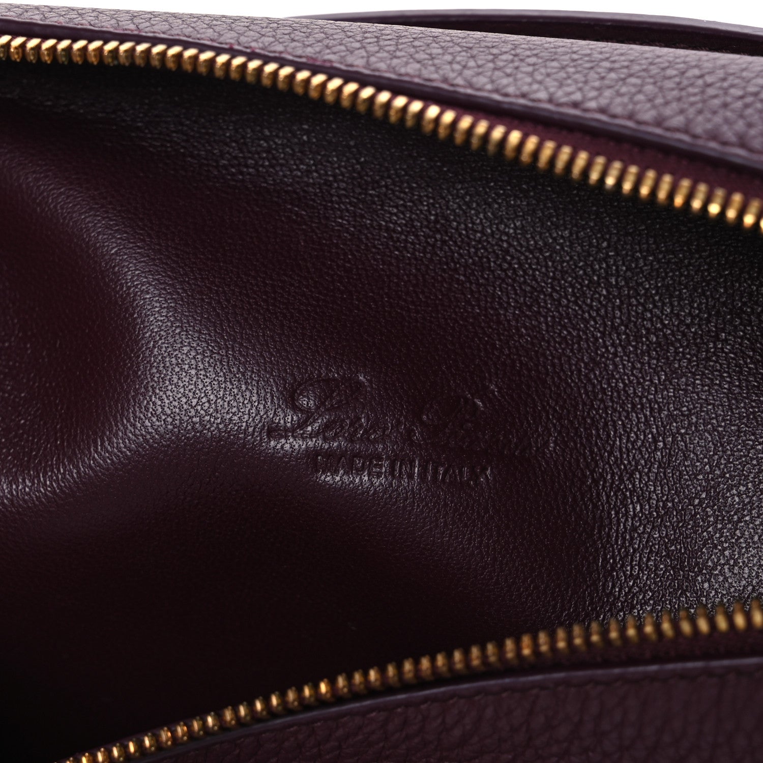 Loro Piana Grained Calfskin L19 Extra Pocket Pouch Azuki Beans 6 of 12