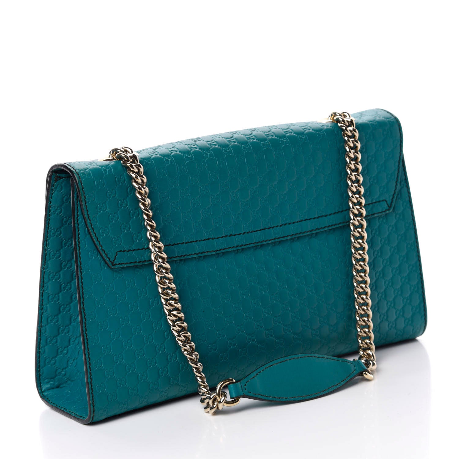 Gucci Soft Microguccissima Medium Emily Chain Shoulder Bag Deep Cobalt 3 of 10