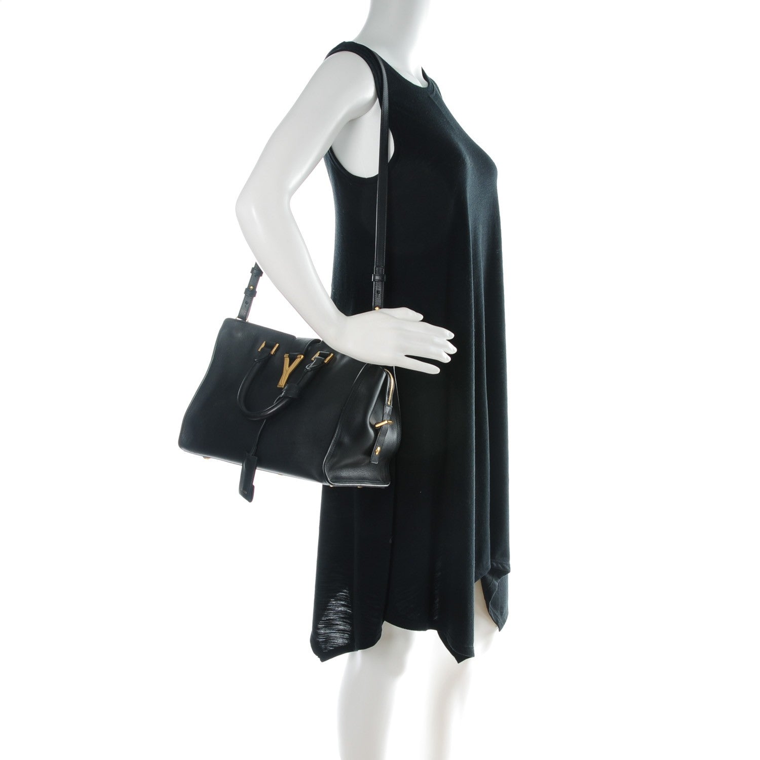Saint Laurent Calfskin Small Classic Y Cabas Black 2 of 9