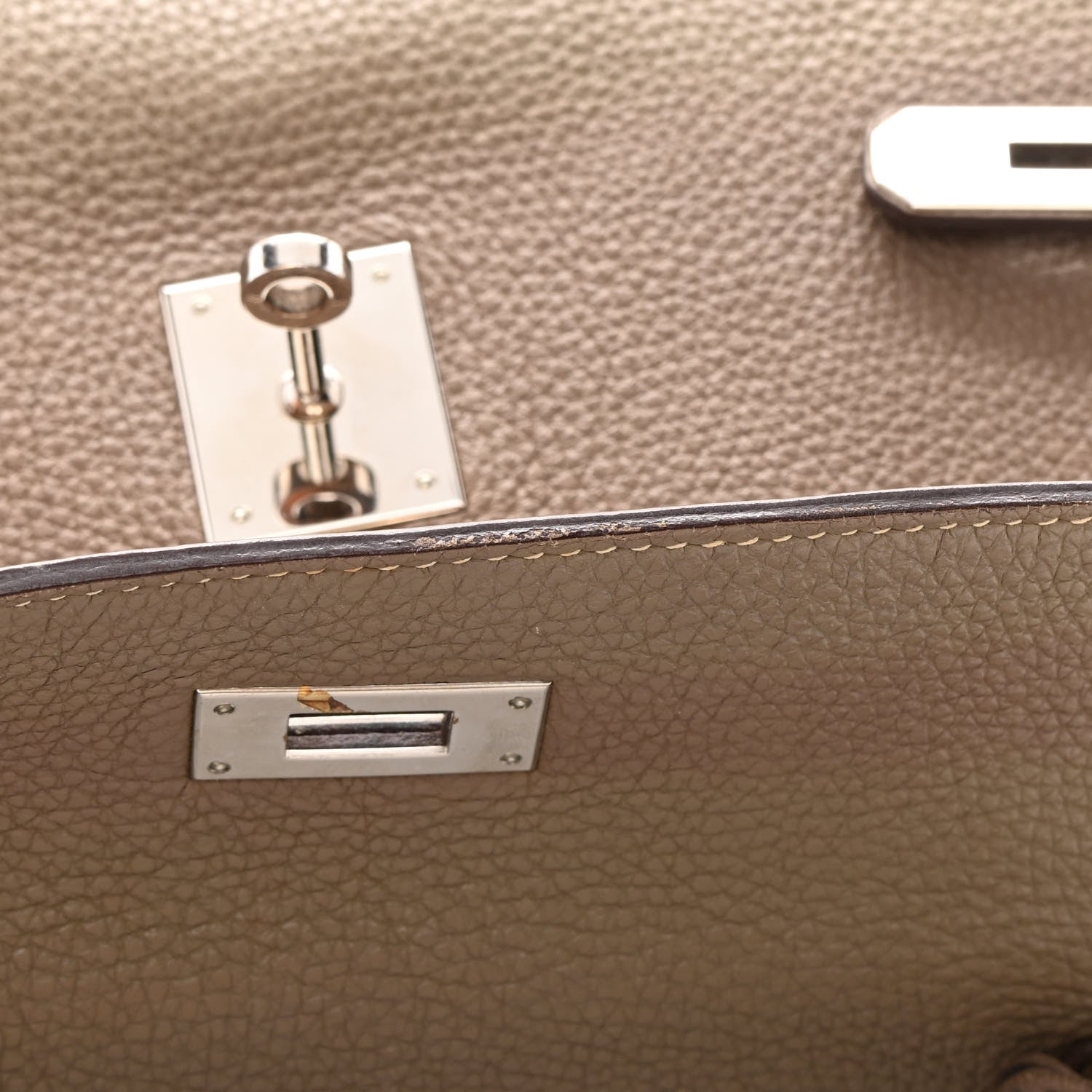 Hermes Togo Kelly Retourne 35 Etoupe 10 of 31