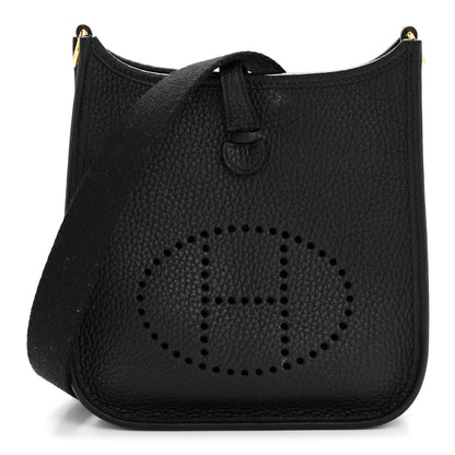 Hermes Taurillon Clemence Evelyne TPM Black 1 of 37