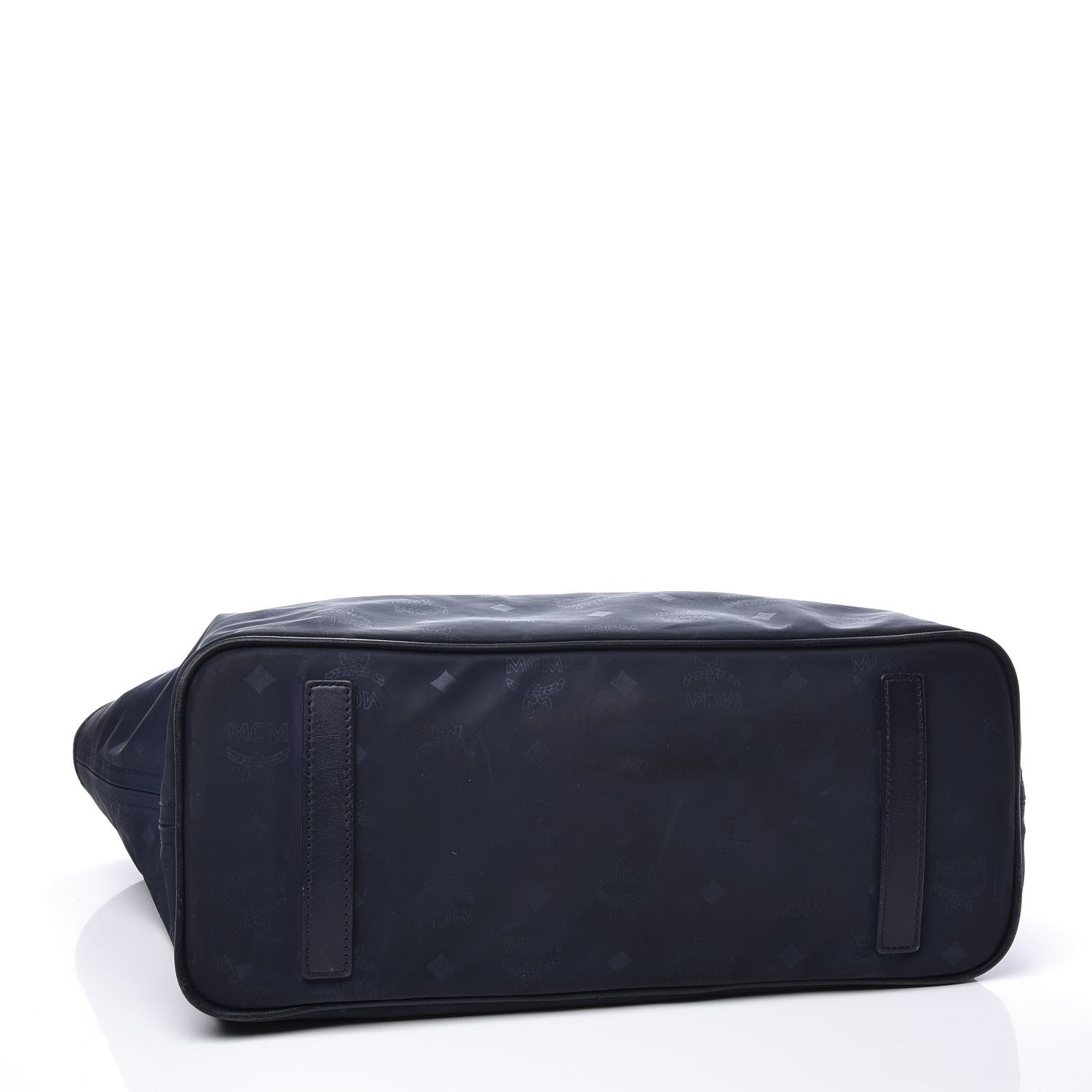 MCM Nylon Monogram Medium Dieter Shopper Tote Navy 3 of 14