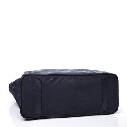 MCM Nylon Monogram Medium Dieter Shopper Tote Navy 3 of 14