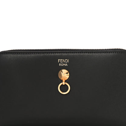 Fendi Vitello Liberty Century Lucido By The Way Zip Around Wallet Black 7 of 12