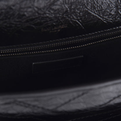 Saint Laurent Crinkled Calfskin Matelasse Monogram Large Niki Chain Satchel Black 8 of 9