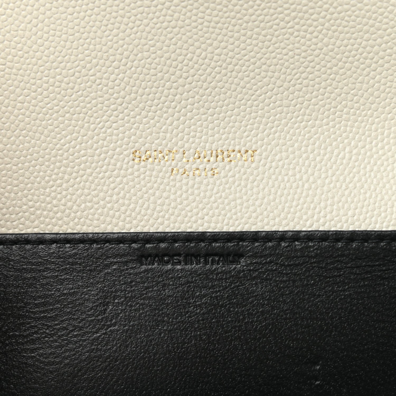 Saint Laurent Grain De Poudre Monogram Uptown Chain Wallet Crema Soft 7 of 8