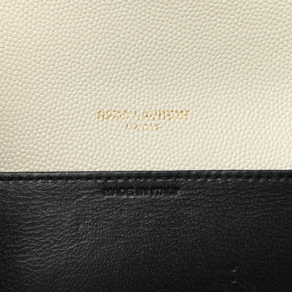 Saint Laurent Grain De Poudre Monogram Uptown Chain Wallet Crema Soft 7 of 8