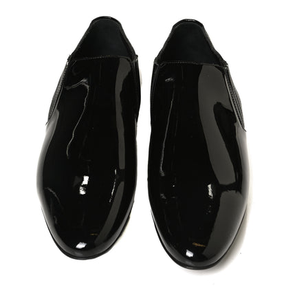 Saint Laurent Patent Leather Connor Cropped Chelsea Boots 39.5 Black 5 of 13