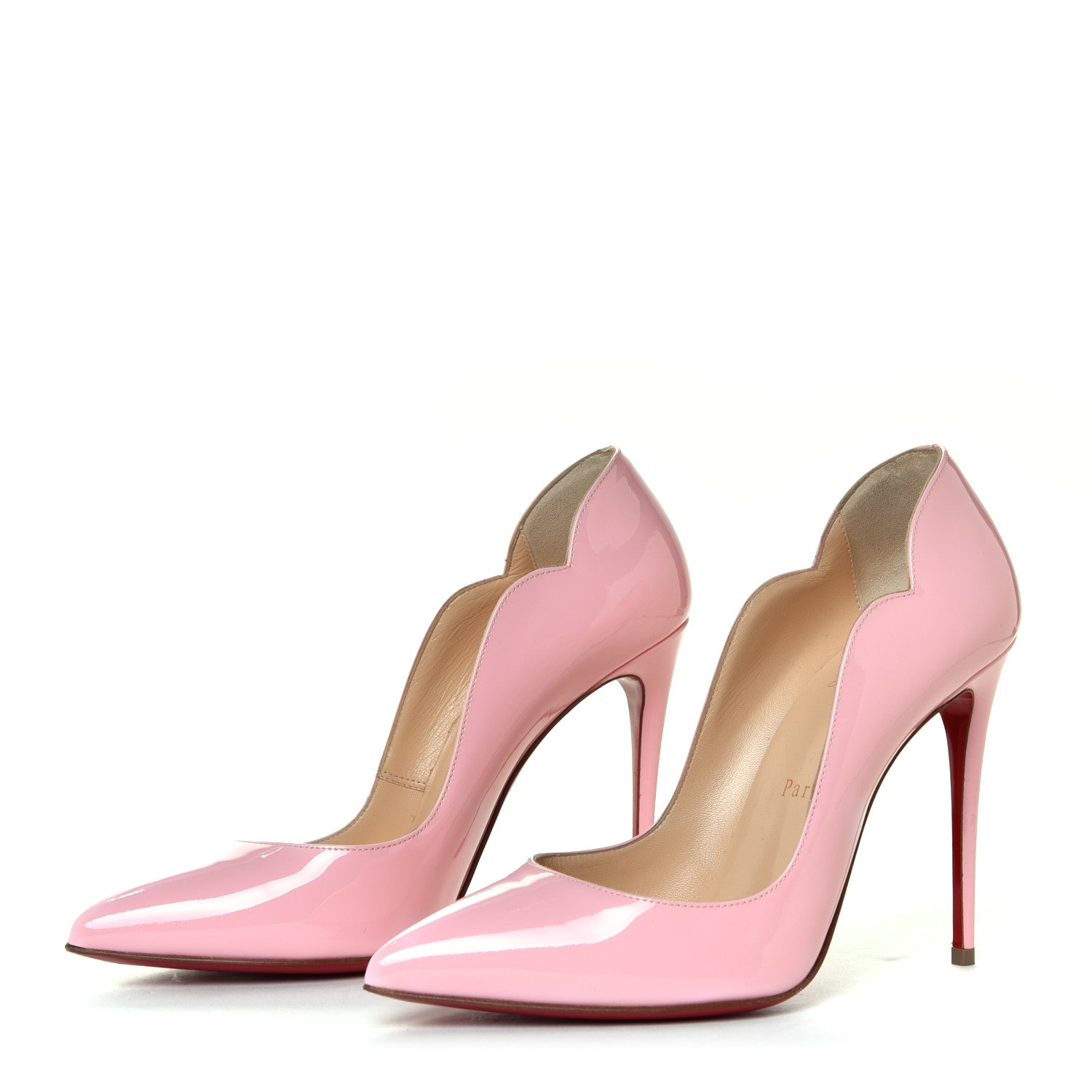 Christian Louboutin Patent Hot Chick 100 Pumps 37 Eglantine 3 of 12