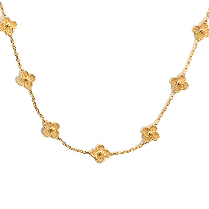 Van Cleef & Arpels 18K Yellow Gold 20 Motifs Vintage Alhambra Necklace 1 of 12