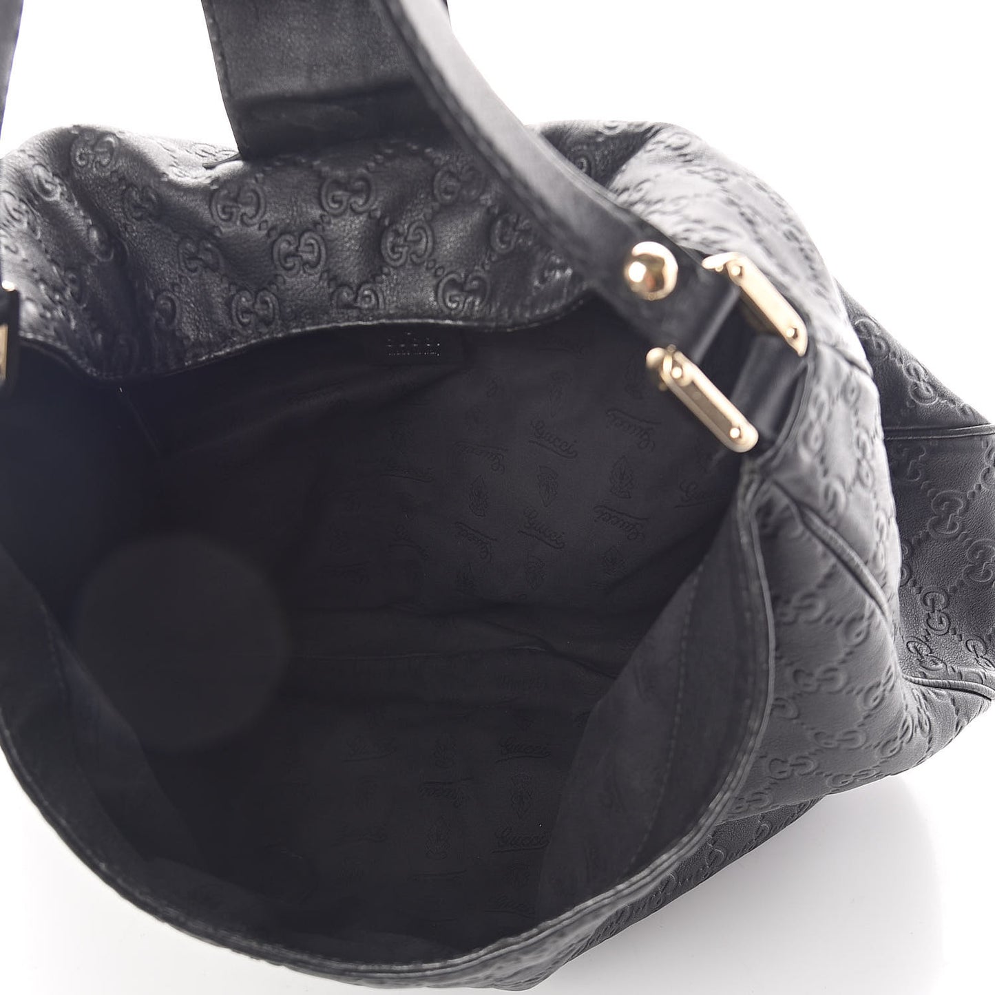 Guccissima Large New Ladies Web Hobo Black