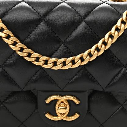 Chanel Lambskin Quilted Small Pillow Crush Flap Black 8 of 11