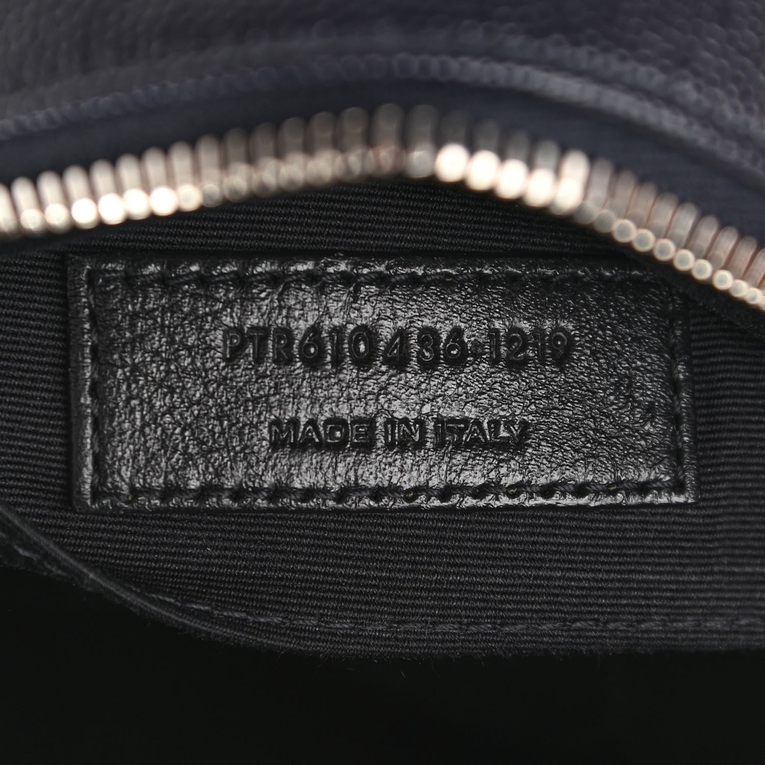 Saint Laurent Grain De Poudre Matelasse Chevron Quilted Round Vinyle Camera Bag Deep Marine 7 of 11