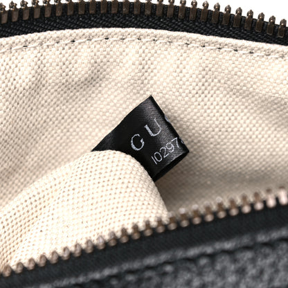 Gucci Velvet GG Monogram Textured Calfskin Web Medium Duffle Bag Blue Beige Black 8 of 11