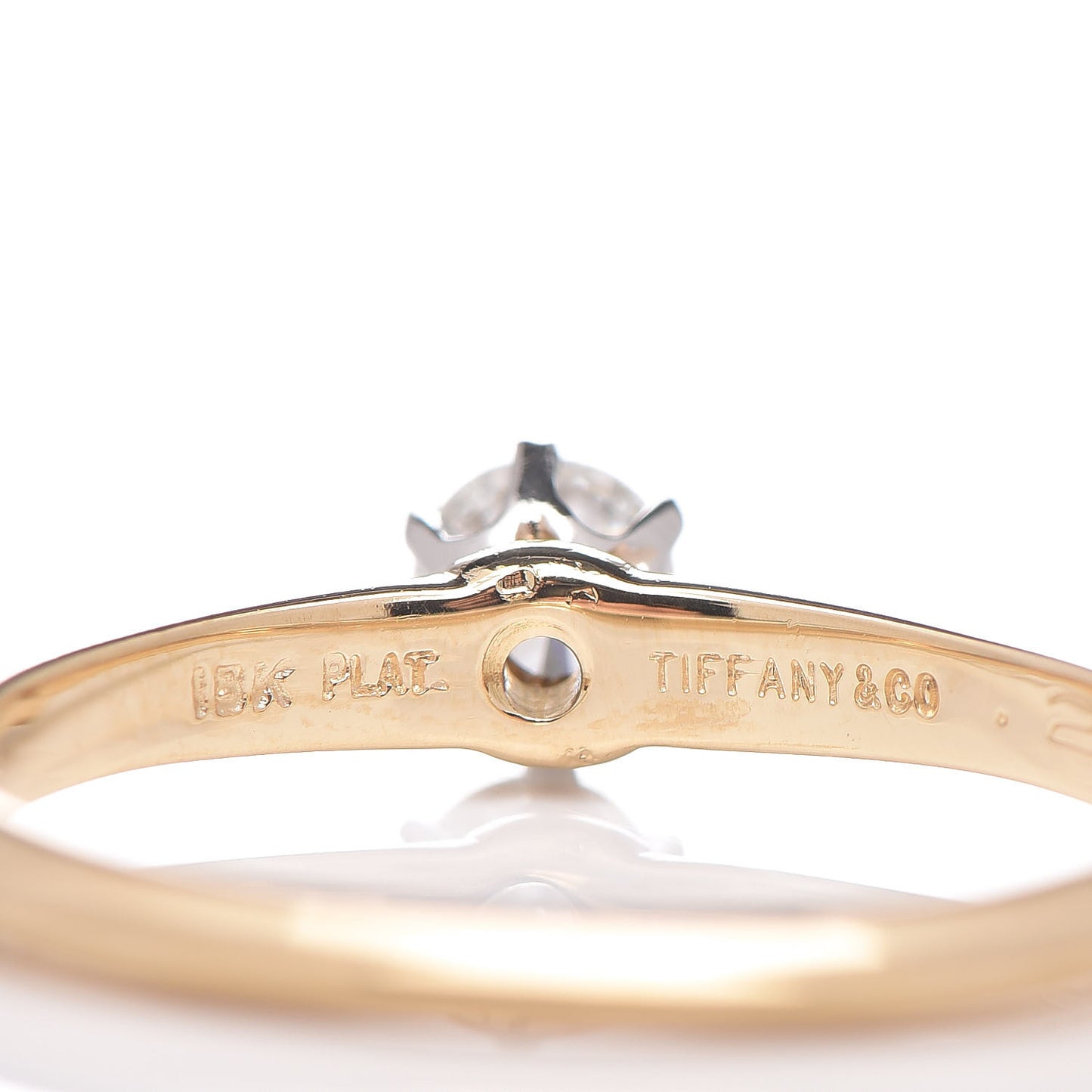 18K Yellow Gold Platinum .20ct Diamond Ring 51 5.75