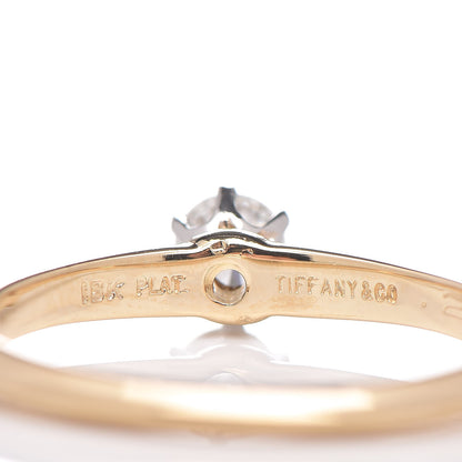 Tiffany 18K Yellow Gold Platinum .20ct Diamond Ring 51 5.75 4 of 5