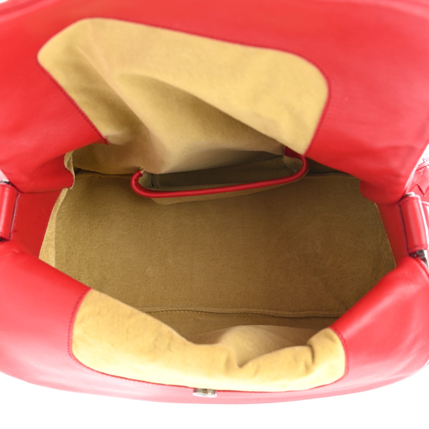 Bottega Veneta Nappa Intrecciato Shoulder Bag Red 5 of 11
