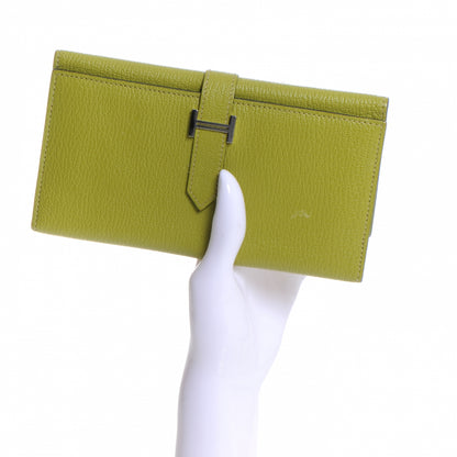 Hermes Chevre Mysore Bearn Wallet Vert Anis 2 of 8