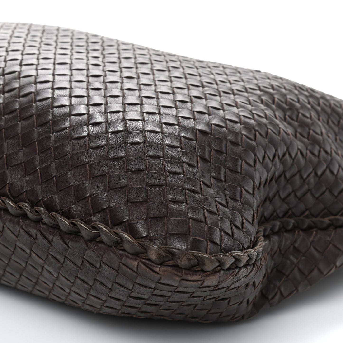 Nappa Intrecciato Maxi Veneta Hobo Ebano