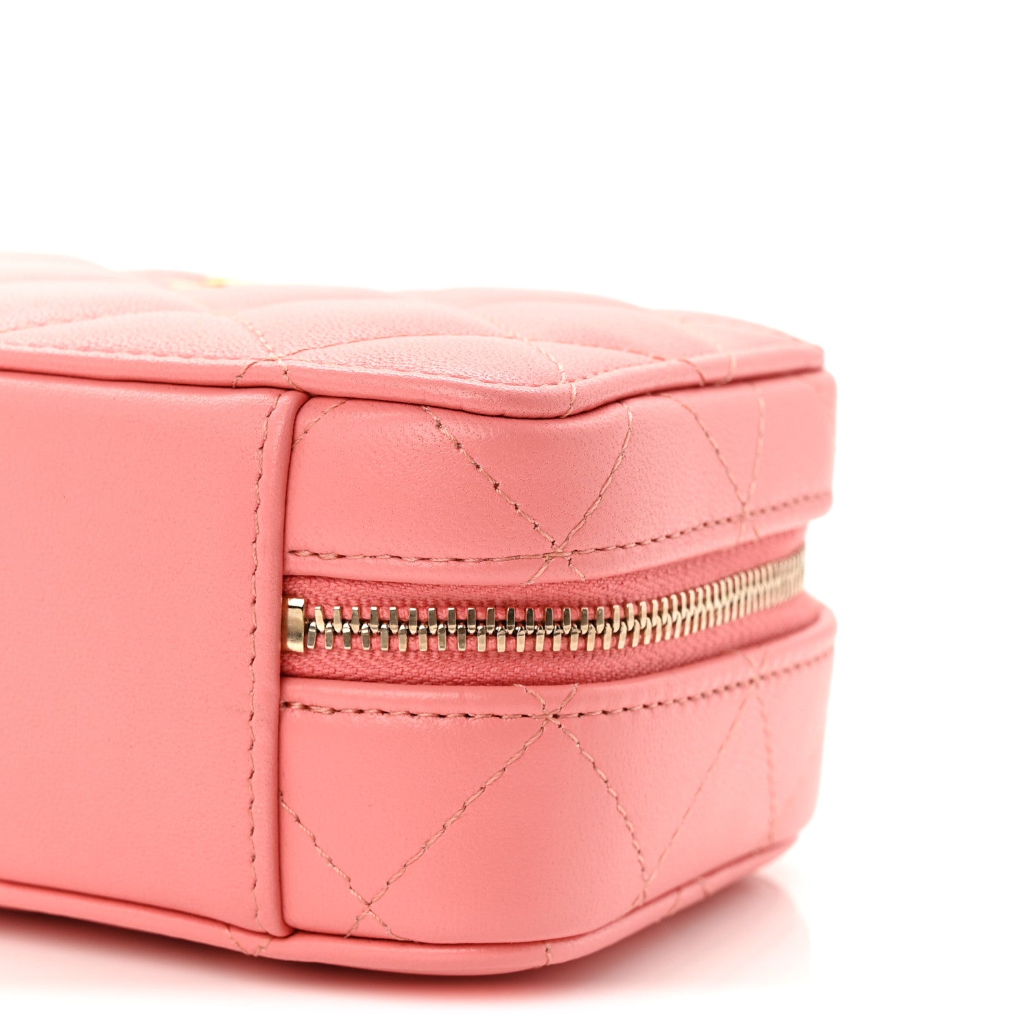 Chanel Lambskin Quilted Top Handle Mini Vanity Case Pink 1857760