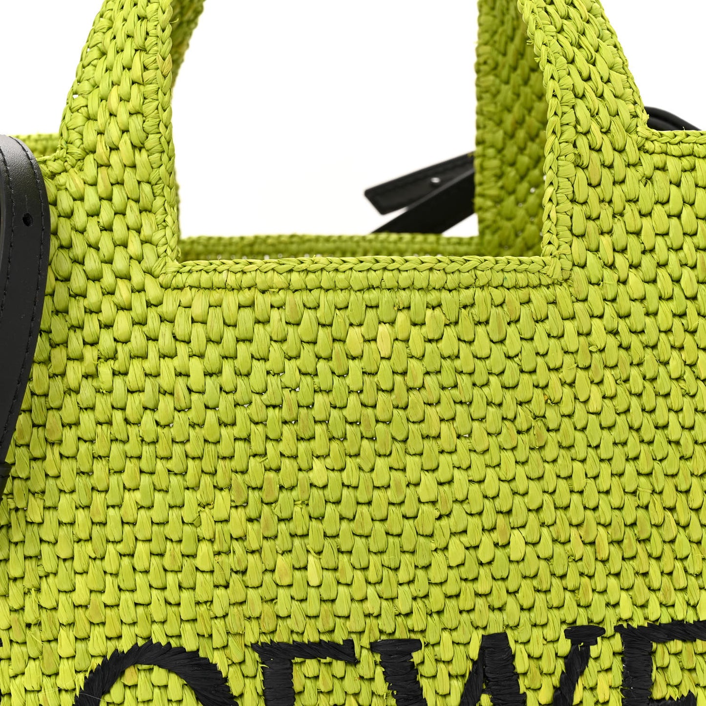 X PAULA'S IBIZA Raffia Font Tote Meadow Green