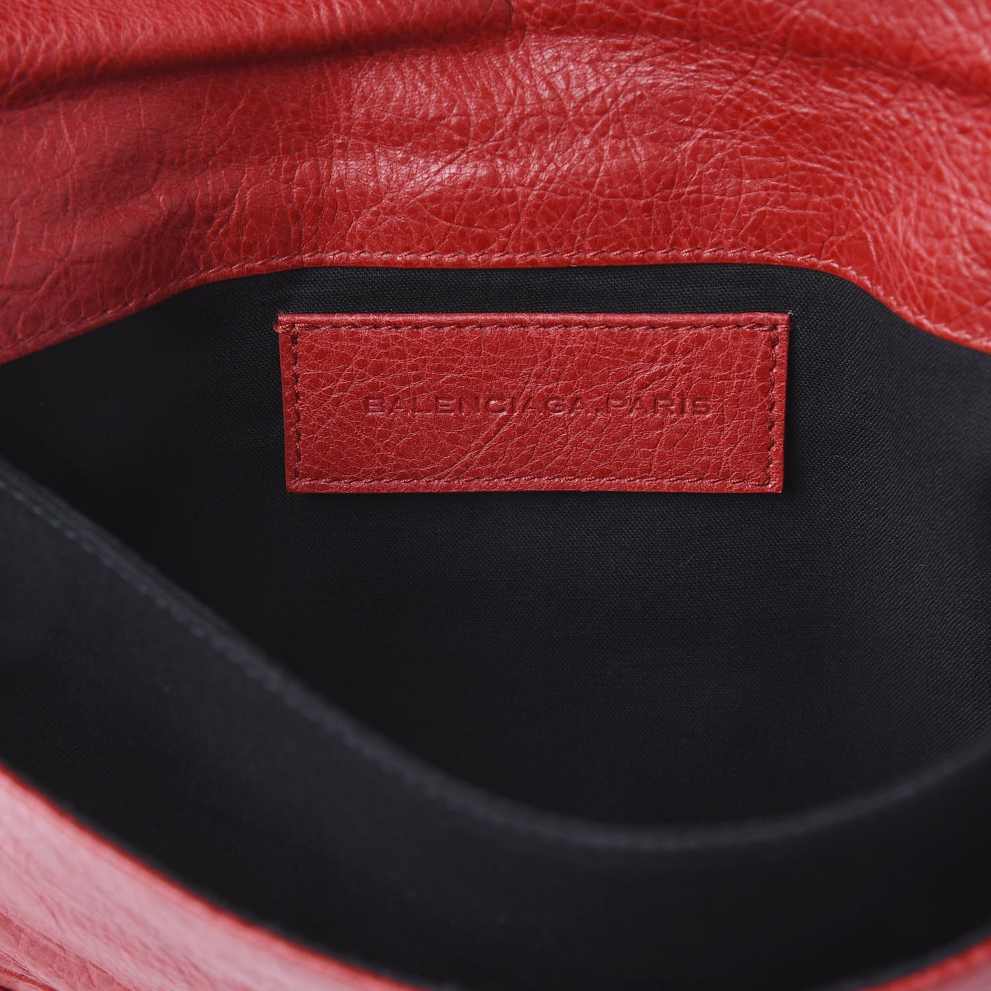 Agneau Classic Hardware Envelope Clutch Rouge Coquelicot
