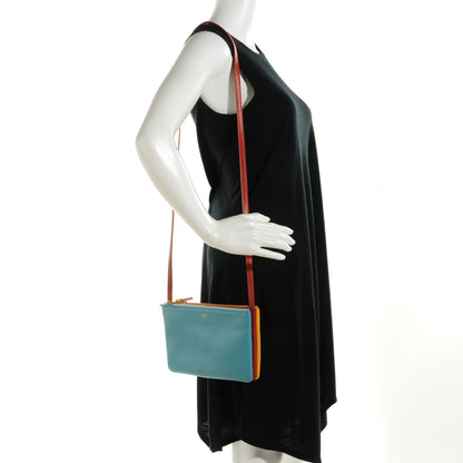 Celine Lambskin Small Multicolor Trio Crossbody Bag Antarctic 2 of 8