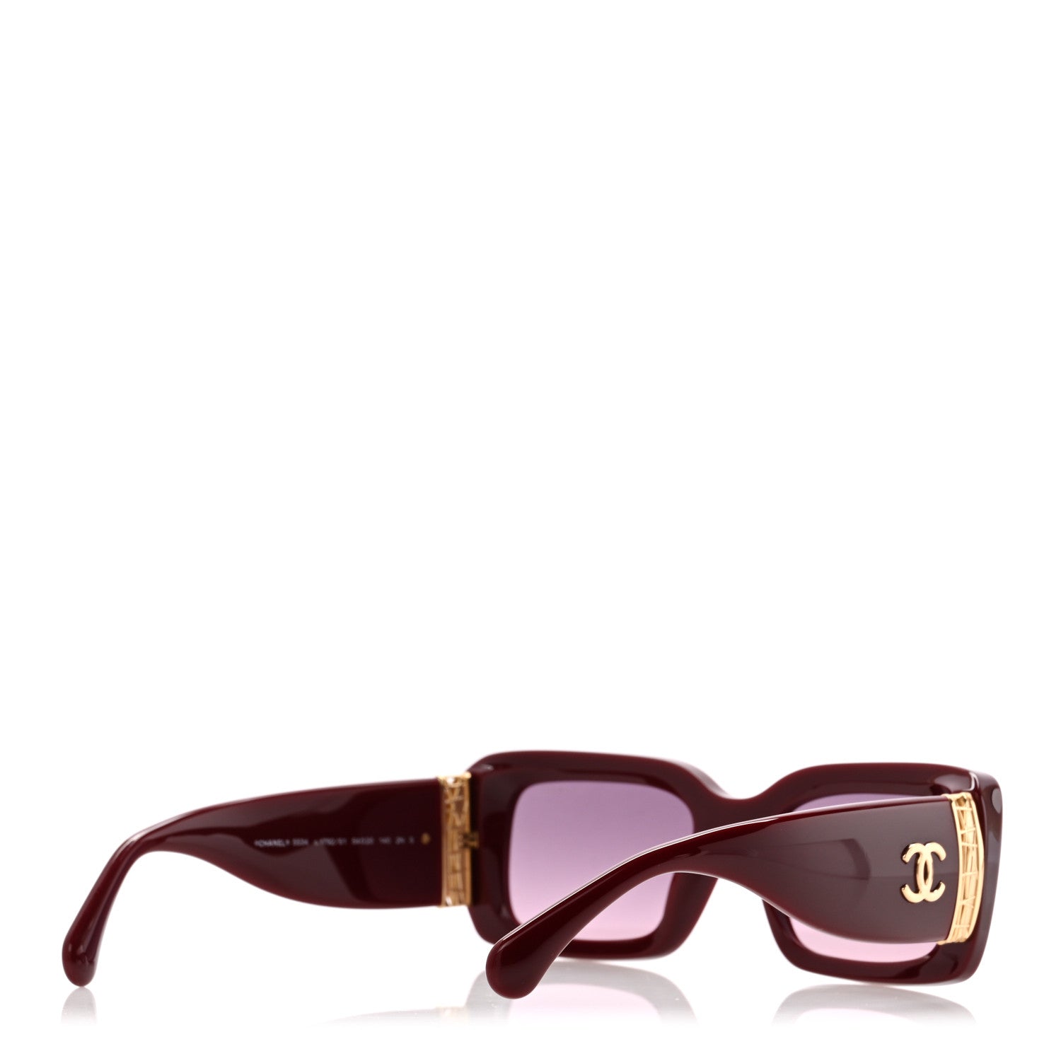 Chanel Acetate Rectangle Sunglasses 5534 Red 4 of 8