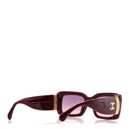 Chanel Acetate Rectangle Sunglasses 5534 Red 4 of 8