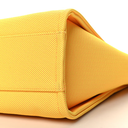 Chanel Mixed Fibers Small Deauville Tote Yellow Orange 10 of 10