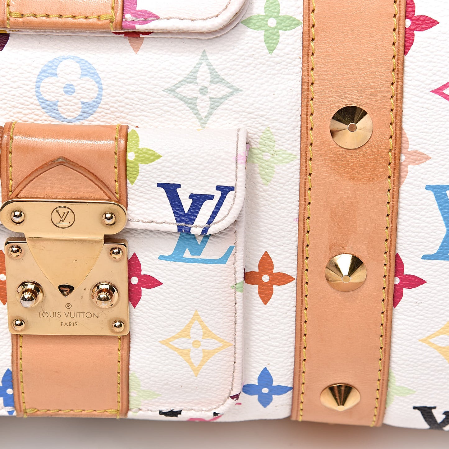 Monogram Multicolor Keepall 45 White