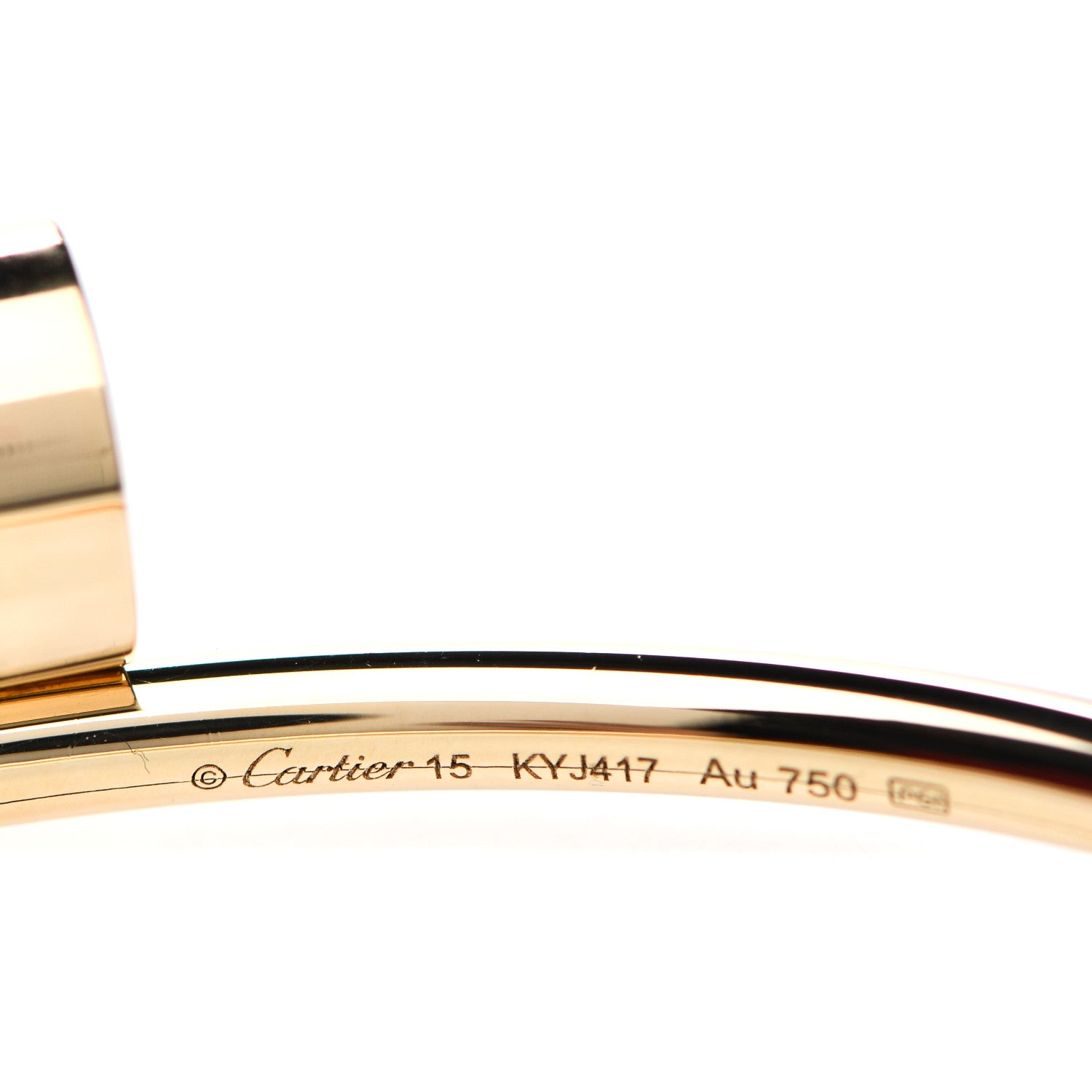Cartier 18K Yellow Gold Small Juste Un Clou Bracelet 15 4 of 5