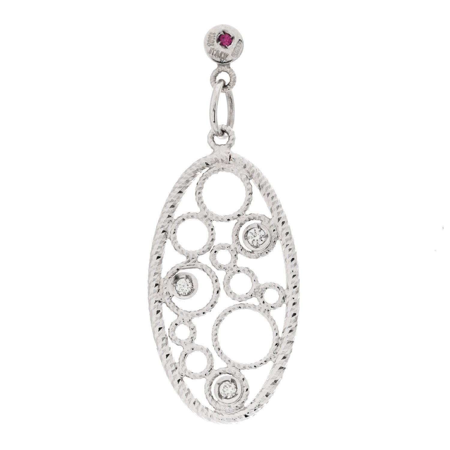 Roberto Coin 18K White Gold Diamond Bollicine Pendant 1 of 3