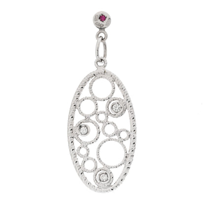 Roberto Coin 18K White Gold Diamond Bollicine Pendant 1 of 3