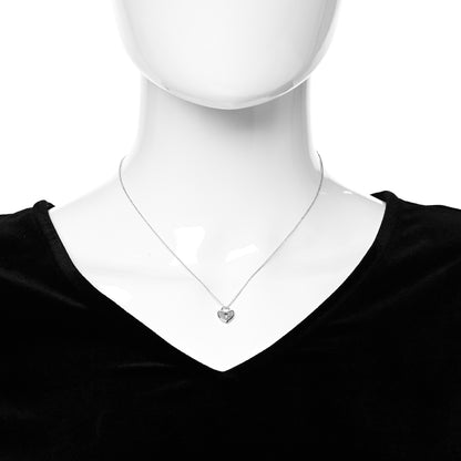 Tiffany Sterling Silver Heart Lock Pendant Necklace 2 of 5