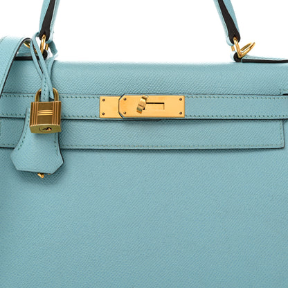 Hermes Epsom Kelly Sellier 28 Bleu Atoll 8 of 21