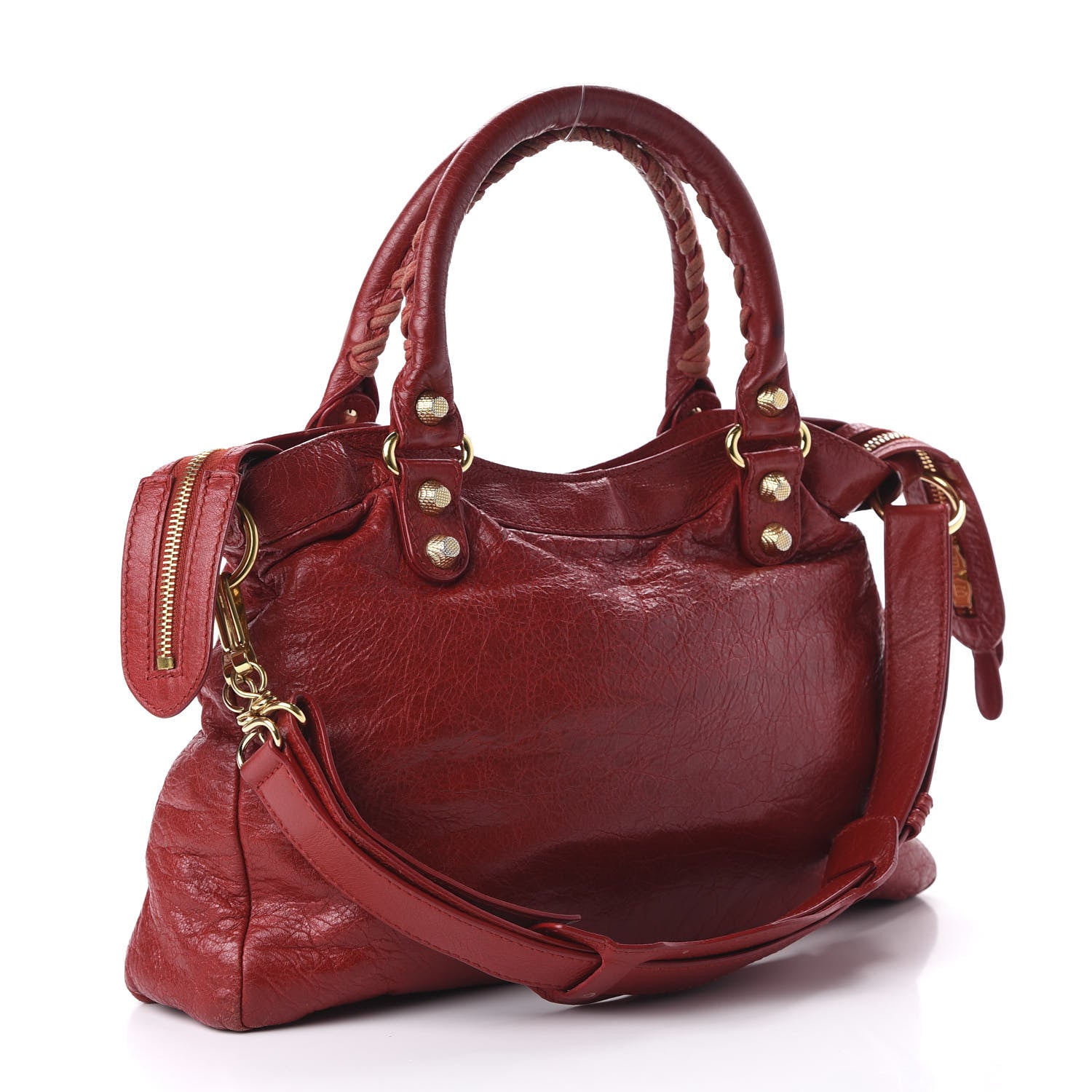 Balenciaga Agneau Giant 12 Gold Hardware Town Rouge Lipstick 3 of 11