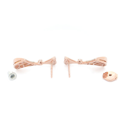 Bulgari 18K Rose Gold Diamond Mother of Pearl Divas' Dream Earrings 4 of 4